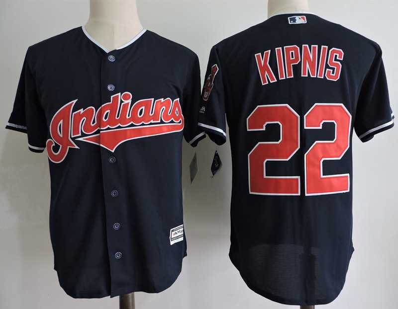 Cleveland Indians #22 Jason Kipnis Navy Cool Base Stitched MLB Jerseys Dzhi